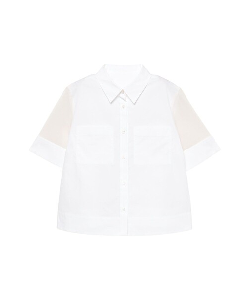 ANAYI（アナイ）の「タイプライターシアーシャツブラウス（シャツ/ブラウス・レディース・ベージュ/ブラック/ホワイト・38）」の18枚目の写真