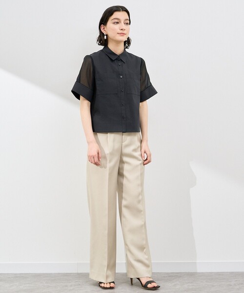 ANAYI（アナイ）の「タイプライターシアーシャツブラウス（シャツ/ブラウス・レディース・ベージュ/ブラック/ホワイト・38）」の21枚目の写真