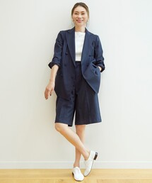 OPAQUE.CLIP | 【大草直子さんコラボ】麻混ダブルジャケット セットアップ対応(テーラードジャケット)