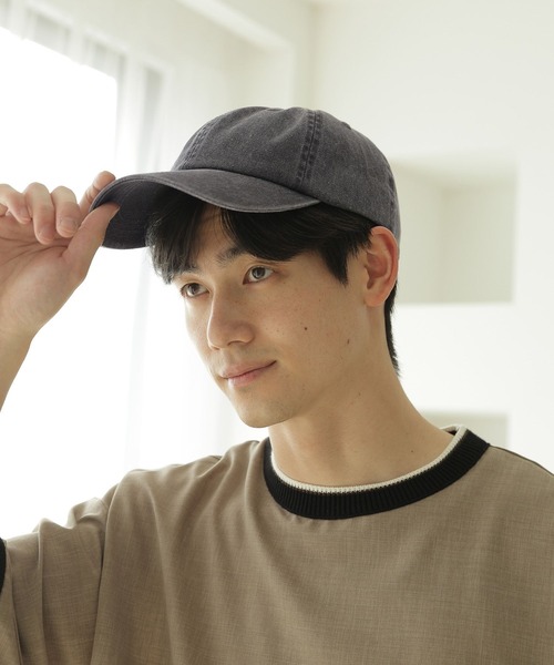 niko and...(ニコアンド)の「ウォッシュドツイルキャップ(キャップ・メンズ・チャコール/ブルー/ホワイト・FREE)」の4枚目の写真