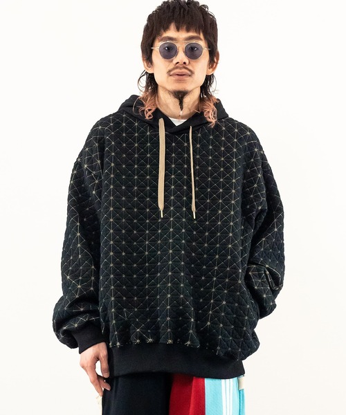masterkey(マスターキー)の「masterkey マスターキー / GALAXY-HOODIE ビッグシルエットギャラクシーフーディ / MK24A-C-22(パーカー・メンズ・ホワイト/ブラック/グリーン・1/2)」の2枚目の写真