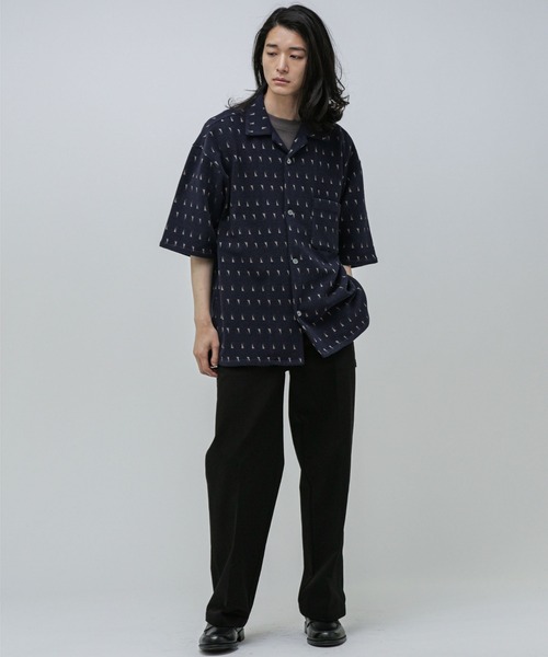 ◎極美品 ナノユニバース ジャージー 総柄セットアップ 千鳥 M 伸縮性1 ◎極美品 ナノユニバース ジャージー 総柄セットアップ 千鳥 M