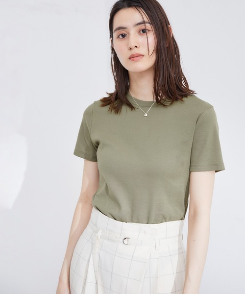 ROPE'（ロペ）の「【PETIT BATEAU（プチバトー）×ROPE'】ラウンドネックTEE（Tシャツ/カットソー・レディース・ホワイト/ブラック/オリーブ/ホワイト系その他2/ブルー系その他4・M/S）」の4枚目の写真