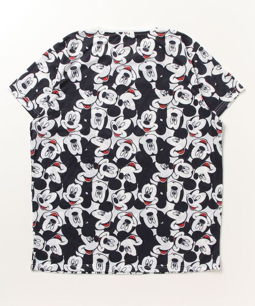 2AM（ツーエイエム）の「【THRIFTY LOOK/スリフティールック】MICKEY MOUSE"AOP HEADS"TEE　ミッキーマウス/ディズニー/ユーズドライクTシャツ（Tシャツ/カットソー・メンズ・ブラック・X-LARGE）」の5枚目の写真