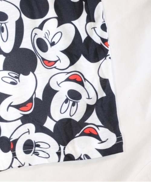 2AM（ツーエイエム）の「【THRIFTY LOOK/スリフティールック】MICKEY MOUSE"AOP HEADS"TEE　ミッキーマウス/ディズニー/ユーズドライクTシャツ（Tシャツ/カットソー・メンズ・ブラック・X-LARGE）」の6枚目の写真