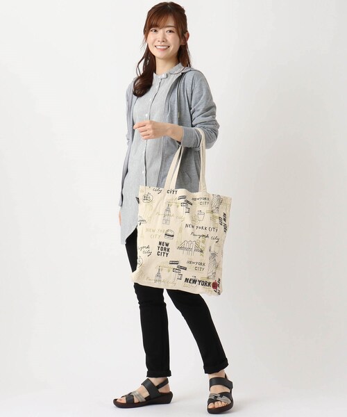 one'sterrace(ワンズテラス)の「◆【A4可】プリントA4トートバッグ(トートバッグ・レディース・サックスブルー/グリーン系/イエロー系その他/レッド・99)」の14枚目の写真