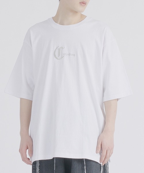 RE730（アールイーセブンサーティー）の「RE730 十字薔薇モチーフ　半袖ビッグシルエットTシャツ（Tシャツ/カットソー・メンズ・オフホワイト/ブラック/チャコールグレー・LARGE/MEDIUM/X-LARGE）」の7枚目の写真