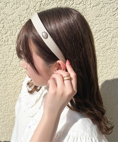 apres jour×ARIAZ】ワンポイントビジューカチューシャ