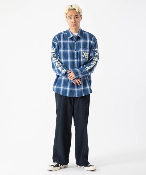 XLARGE(エクストララージ)の「OLD ENGLISH L/S FLANNEL SHIRT(シャツ/ブラウス・メンズ・ブラック/ブルー・XL/S/M/L)」の11枚目の写真