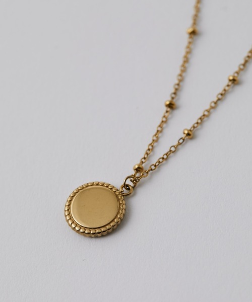 PAPILLONNER（パピヨネ）の「ステンレスコインネックレス（ネックレス・レディース・ゴールド・FREE）」の4枚目の写真