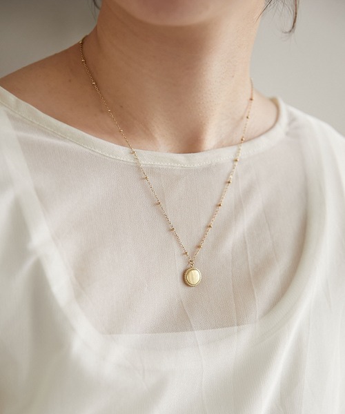 PAPILLONNER（パピヨネ）の「ステンレスコインネックレス（ネックレス・レディース・ゴールド・FREE）」の5枚目の写真