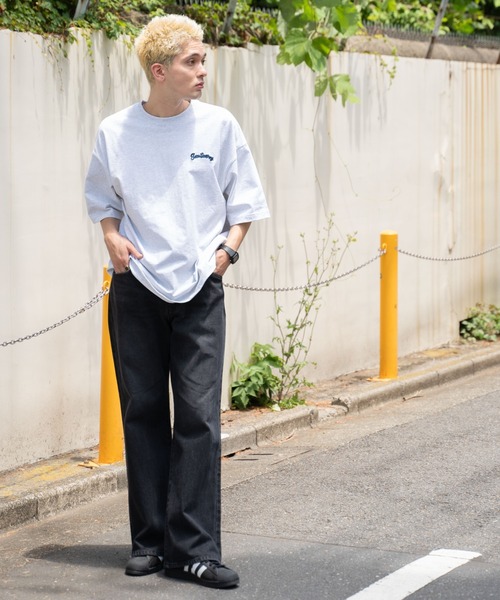 WEGO(ウィゴー)の「WEGO/ヘビーウエイトワンポイントロゴT(Tシャツ/カットソー・メンズ・グレー/ホワイト/ブラック/ダークグリーン・MEDIUM/LARGE)」の12枚目の写真