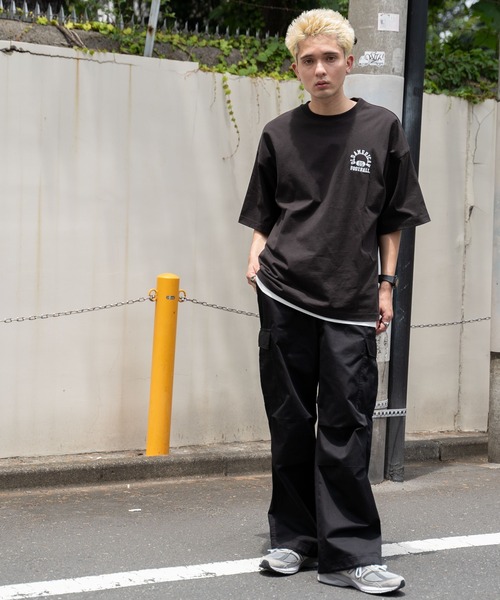 WEGO(ウィゴー)の「WEGO/ヘビーウエイトワンポイントロゴT(Tシャツ/カットソー・メンズ・グレー/ホワイト/ブラック/ダークグリーン・MEDIUM/LARGE)」の11枚目の写真