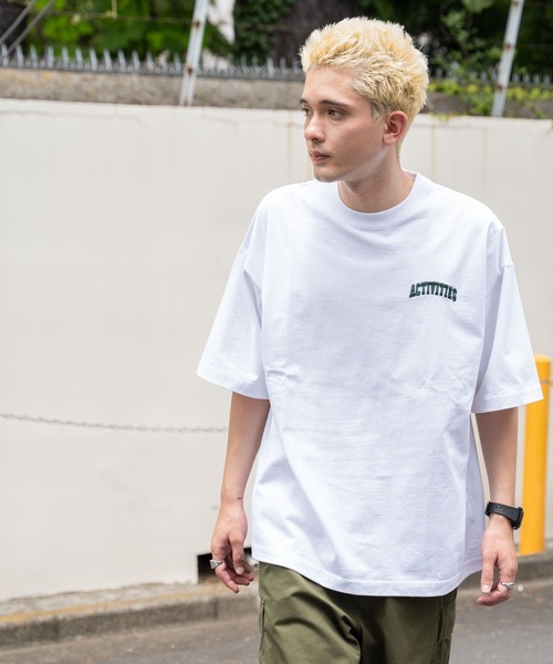 WEGO(ウィゴー)の「WEGO/ヘビーウエイトワンポイントロゴT(Tシャツ/カットソー・メンズ・グレー/ホワイト/ブラック/ダークグリーン・MEDIUM/LARGE)」の19枚目の写真