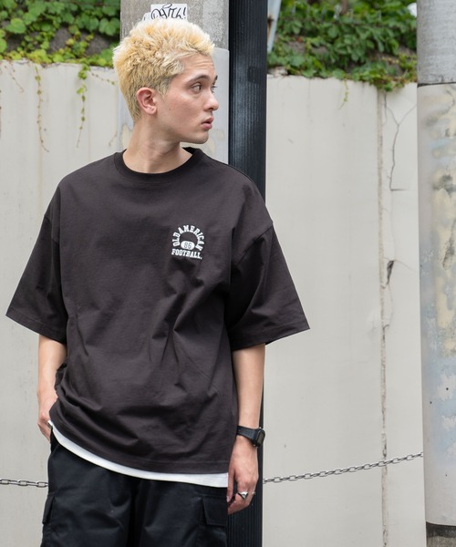 WEGO(ウィゴー)の「WEGO/ヘビーウエイトワンポイントロゴT(Tシャツ/カットソー・メンズ・グレー/ホワイト/ブラック/ダークグリーン・MEDIUM/LARGE)」の21枚目の写真