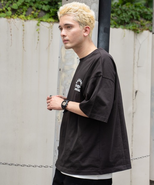 WEGO(ウィゴー)の「WEGO/ヘビーウエイトワンポイントロゴT(Tシャツ/カットソー・メンズ・グレー/ホワイト/ブラック/ダークグリーン・MEDIUM/LARGE)」の22枚目の写真