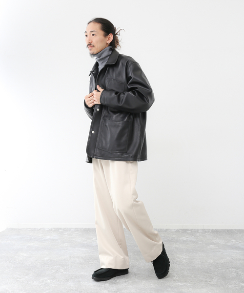 FOLL / フォル】wardrobe sheep leather coverall（ライダース