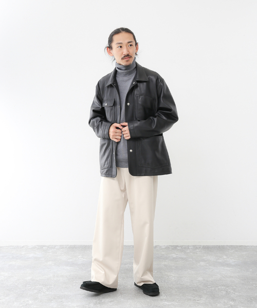 FOLL / フォル】wardrobe sheep leather coverall（ライダース