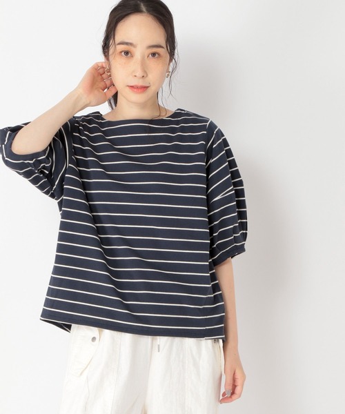 studio CLIP（スタディオクリップ）の「USAコットンパフスリーブプルオーバー2（Tシャツ/カットソー・レディース・その他1/その他2/ライトグレー/スモーク/オフホワイト・LARGE/MEDIUM）」の5枚目の写真