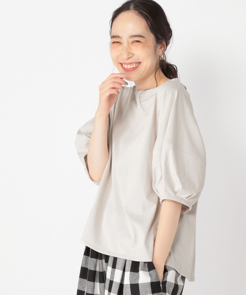 studio CLIP（スタディオクリップ）の「USAコットンパフスリーブプルオーバー2（Tシャツ/カットソー・レディース・その他1/その他2/ライトグレー/スモーク/オフホワイト・LARGE/MEDIUM）」の3枚目の写真