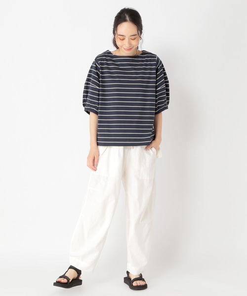 studio CLIP（スタディオクリップ）の「USAコットンパフスリーブプルオーバー2（Tシャツ/カットソー・レディース・その他1/その他2/ライトグレー/スモーク/オフホワイト・LARGE/MEDIUM）」の9枚目の写真