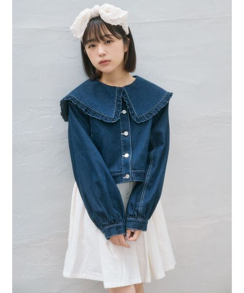 merry jenny（メリージェニー）の「くしゅくしゅリボンカチューシャ（カチューシャ・レディース・ブルー/オフホワイト/ブラック・FREE）」の7枚目の写真