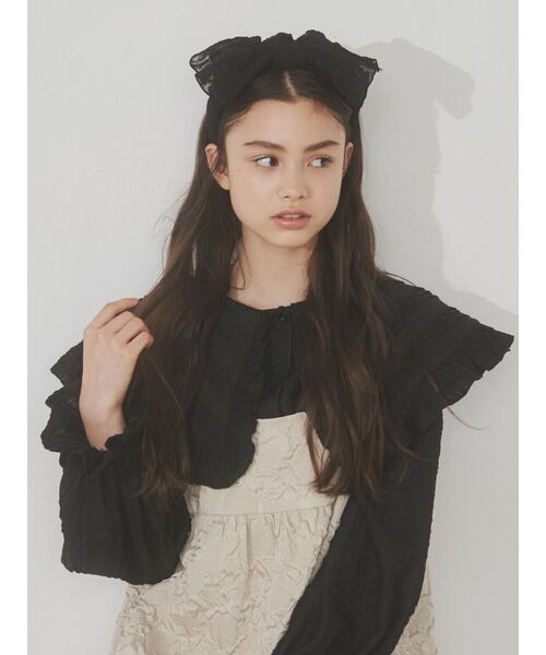 merry jenny（メリージェニー）の「くしゅくしゅリボンカチューシャ（カチューシャ・レディース・ブルー/オフホワイト/ブラック・FREE）」の4枚目の写真