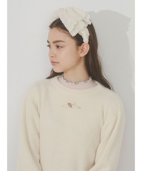 merry jenny（メリージェニー）の「くしゅくしゅリボンカチューシャ（カチューシャ・レディース・ブルー/オフホワイト/ブラック・FREE）」の14枚目の写真