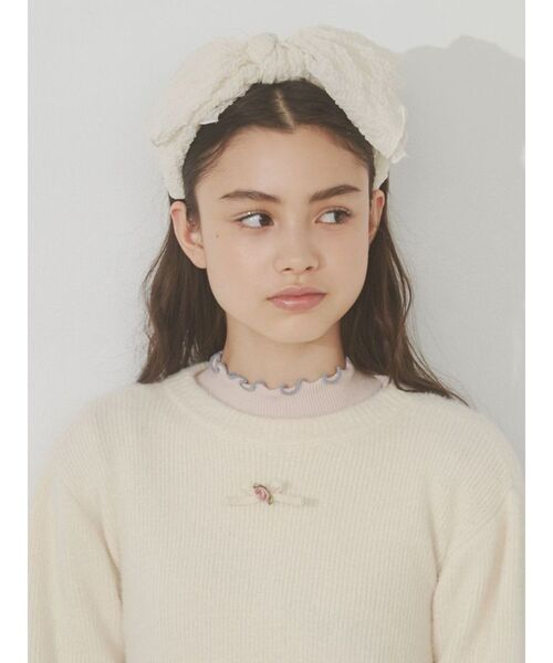 merry jenny（メリージェニー）の「くしゅくしゅリボンカチューシャ（カチューシャ・レディース・ブルー/オフホワイト/ブラック・FREE）」の8枚目の写真