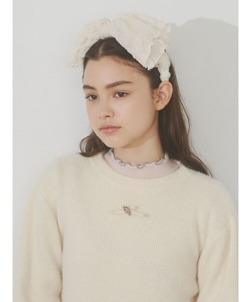 merry jenny（メリージェニー）の「くしゅくしゅリボンカチューシャ（カチューシャ・レディース・ブルー/オフホワイト/ブラック・FREE）」の12枚目の写真