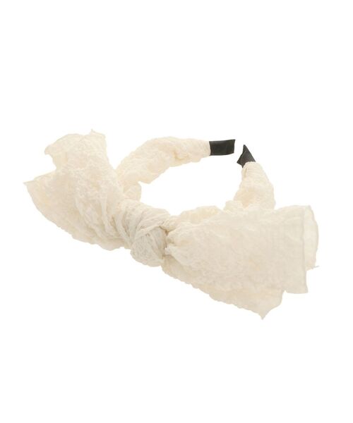 merry jenny（メリージェニー）の「くしゅくしゅリボンカチューシャ（カチューシャ・レディース・ブルー/オフホワイト/ブラック・FREE）」の6枚目の写真