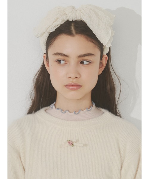 merry jenny（メリージェニー）の「くしゅくしゅリボンカチューシャ（カチューシャ・レディース・ブルー/オフホワイト/ブラック・FREE）」の19枚目の写真