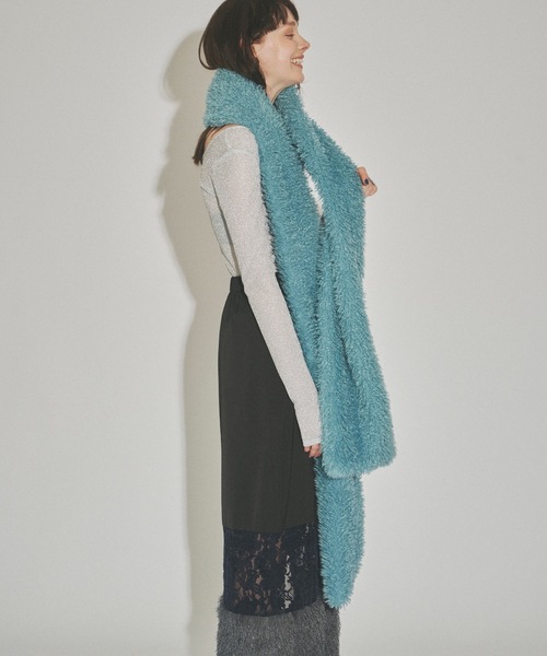 ミンクロングマフラー／セーブル　デープグリーン／GAKE日本製❣️ ミンクロングマフラー／セーブル デープグリーン／GAKE日本製❣️