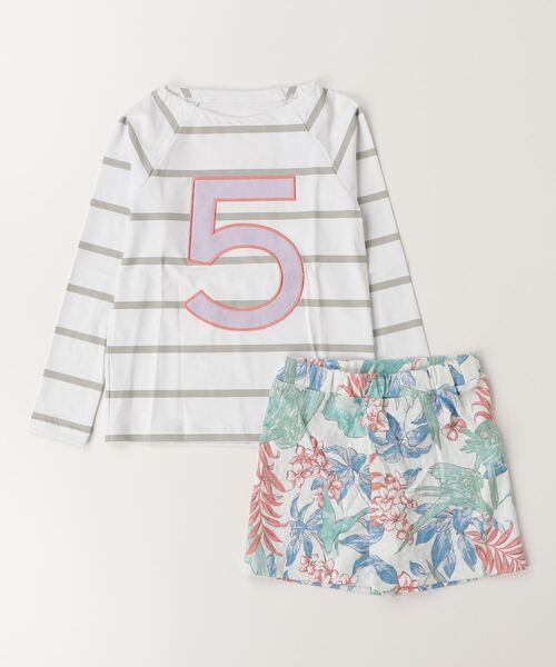 HELOYSE no.5 set-up（step border rash guard×parrot pants）/ ナンバー5セットアップ