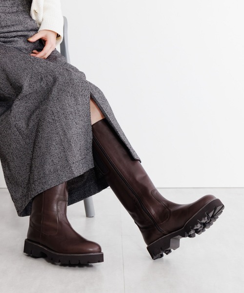 セール】【Made in Japan】【撥水】トラックソールロングブーツ/631411