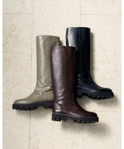 HIMIKO(ヒミコ)の「【Made in Japan】【撥水】トラックソールロングブーツ/631411(ブーツ・レディース・ブラック/ダークブラウン/カーキ・23.0cm/24.0cm/22.5cm/24.5cm/25.0cm/23.5cm/25.5cm/22.0cm/21.5cm/26.0cm)」の16枚目の写真