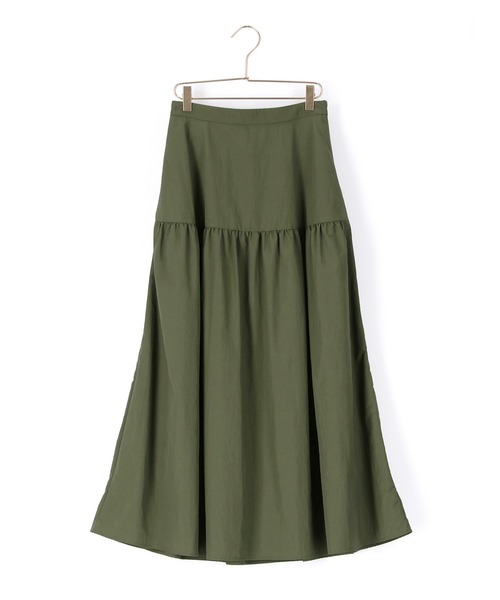 ROPE' PICNIC（ロペピクニック）の「ナイロンギャザースカート（スカート・レディース・ブラック/カーキ・40/38）」の4枚目の写真