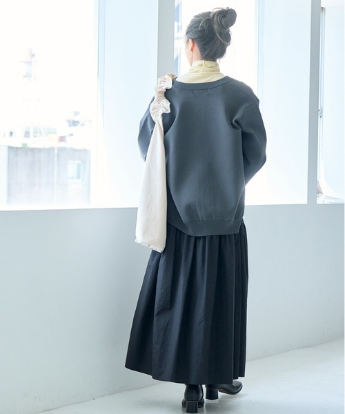 ROPE' PICNIC（ロペピクニック）の「ナイロンギャザースカート（スカート・レディース・ブラック/カーキ・40/38）」の15枚目の写真