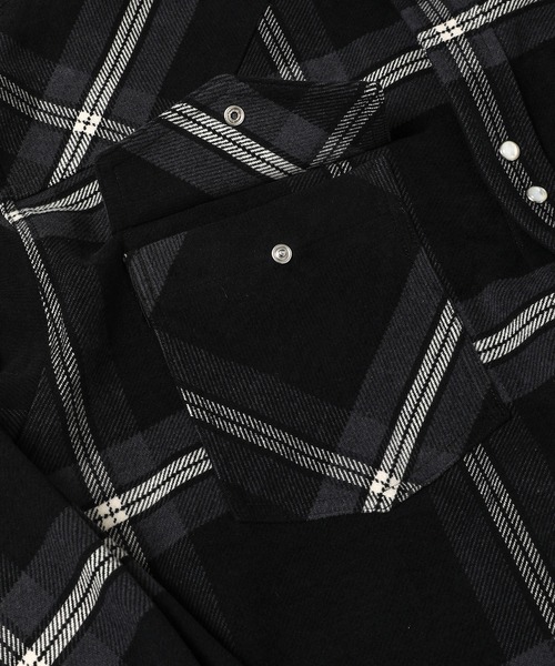Palm Angels（パームエンジェルス）の「MONOGRAM CHECK OVERSHIRT（シャツ/ブラウス・メンズ・ダークグレー・48/46）」の4枚目の写真