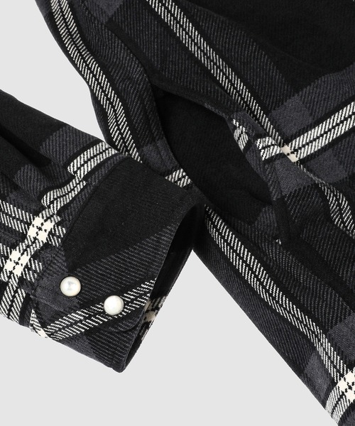 Palm Angels（パームエンジェルス）の「MONOGRAM CHECK OVERSHIRT（シャツ/ブラウス・メンズ・ダークグレー・48/46）」の5枚目の写真