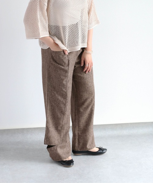 cepo(セポ)の「カットアウトメランジイージーパンツ セットアップ可能(その他パンツ・レディース・ブラウン/グレー・M)」の1枚目の写真