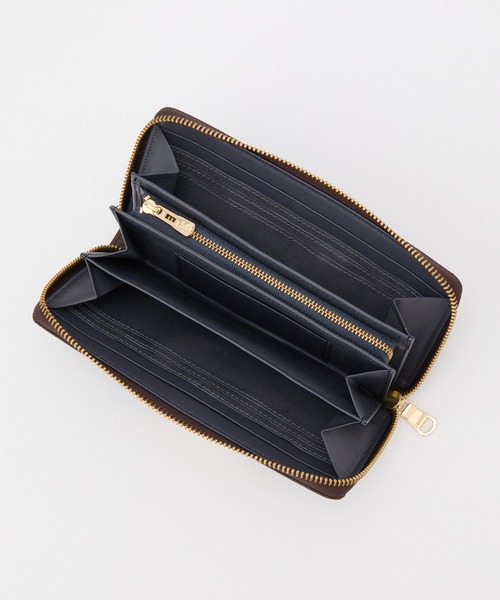 russet ラシット　モノグラムプレートスモールウォレット　二つ折り財布 soeru》モノグラムプレートラウンドジップウォレット(SO-372