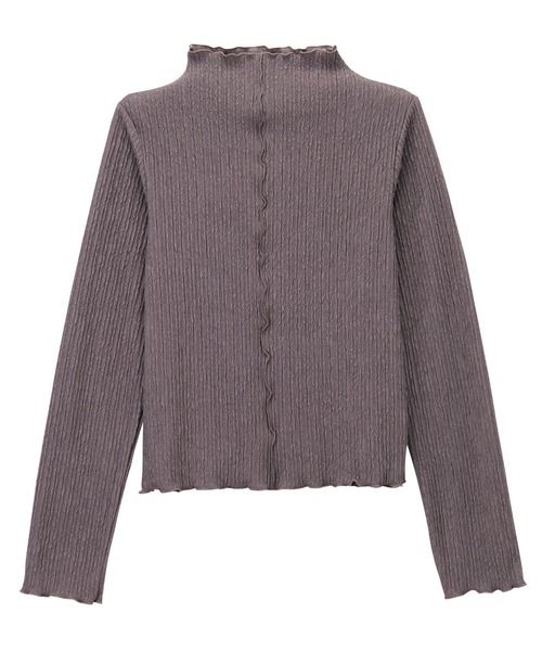 GeeRA（ジーラ）の「【新色追加】前後２wayメロウハイネックカットソー（Tシャツ/カットソー・レディース・ブラック/モカ/ブルー/アイボリー/ライトグレー/グレイッシュベージュ・SMALL/X-LARGE/MEDIUM/LARGE）」の11枚目の写真