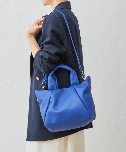 Actually（アクチュアリー）の「フェイクレザー 中綿2wayトート（トートバッグ・レディース・イエロー/アイボリー/ブラック/ブルー・フリー）」の10枚目の写真