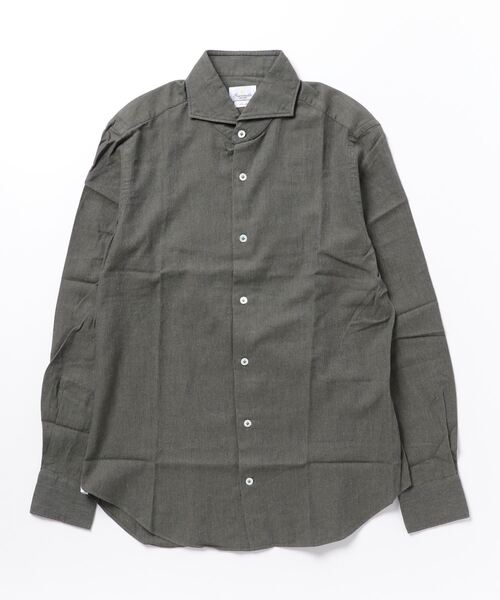 GIANNETTO(ジャンネット)の「giannetto/ネルカッタウェイシャツ(シャツ/ブラウス・メンズ・グリーン/グレー/ベージュ・40/39/41)」の3枚目の写真