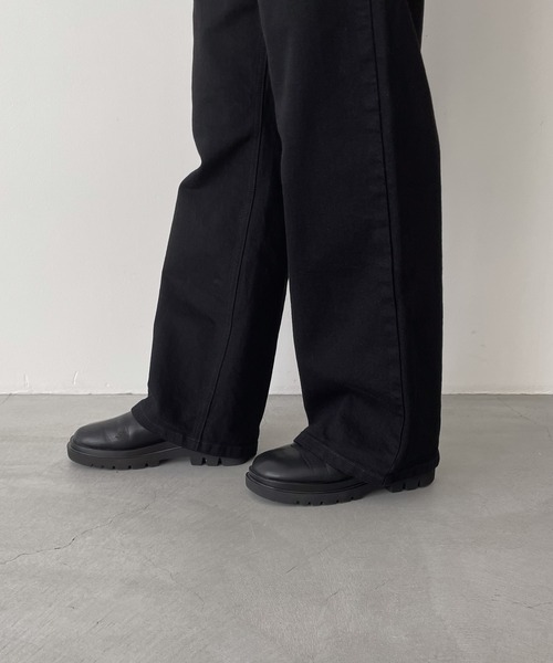 CANAL JEAN(キャナルジーン)の「YA-YA soilタックバギーパンツ(デニムパンツ・レディース・ブラック・23/24/25)」の10枚目の写真