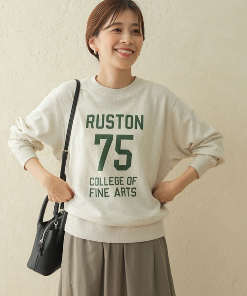 URBAN RESEARCH DOORS（アーバンリサーチドアーズ）の「ミニ裏毛ナンバリングスウェット（スウェット・レディース・ネイビー/オートミール・MEDIUM）」の3枚目の写真