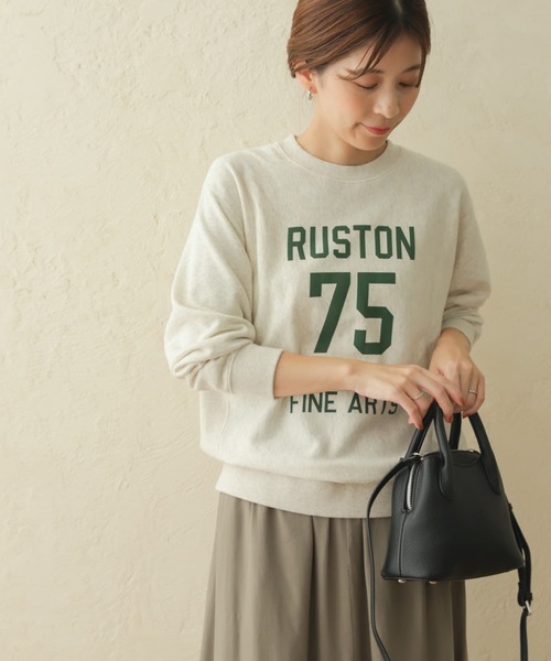 URBAN RESEARCH DOORS（アーバンリサーチドアーズ）の「ミニ裏毛ナンバリングスウェット（スウェット・レディース・ネイビー/オートミール・MEDIUM）」の7枚目の写真