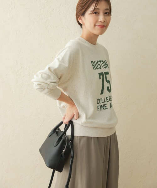 URBAN RESEARCH DOORS（アーバンリサーチドアーズ）の「ミニ裏毛ナンバリングスウェット（スウェット・レディース・ネイビー/オートミール・MEDIUM）」の8枚目の写真