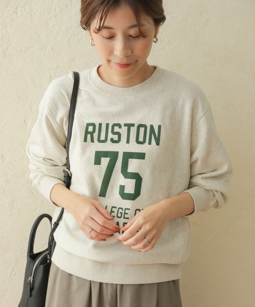 URBAN RESEARCH DOORS（アーバンリサーチドアーズ）の「ミニ裏毛ナンバリングスウェット（スウェット・レディース・ネイビー/オートミール・MEDIUM）」の9枚目の写真